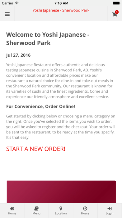 How to cancel & delete Yoshi Japanese - Sherwood Park Online Ordering from iphone & ipad 1