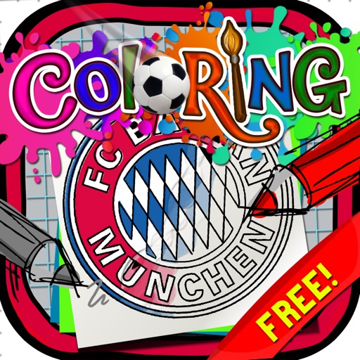 Coloring Book : Painting Picture Football Team Logos Cartoon  Free Edition icon