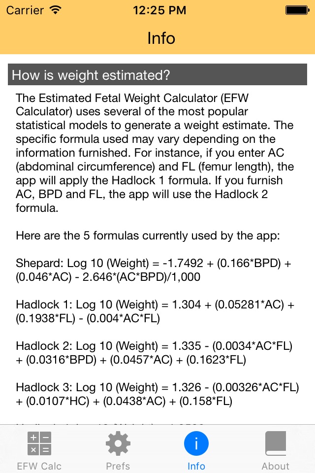 Fetal Weight Calculator - Estimate Weight and Growth Percentile screenshot 4