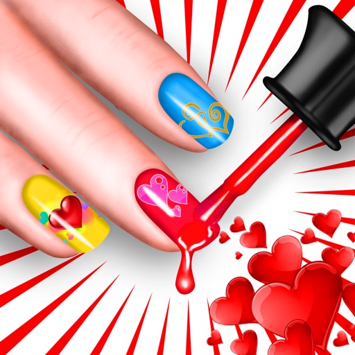 Cute Hearts Nail Art – Pretty Nails Makeover Studio With Girly Design.s & Manicure Ideas iOS App