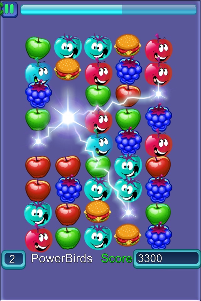 Electric Fruits Blast Mania Puzzle Free Teaser Games screenshot 2
