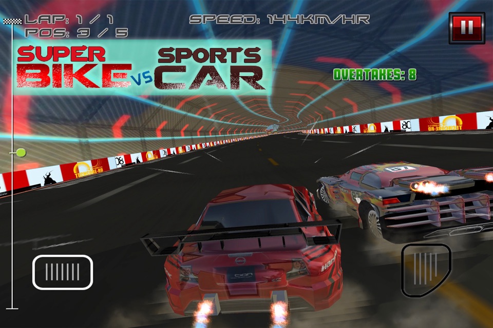 Super Bike Vs Sports Car -  Free Racing Game screenshot 2