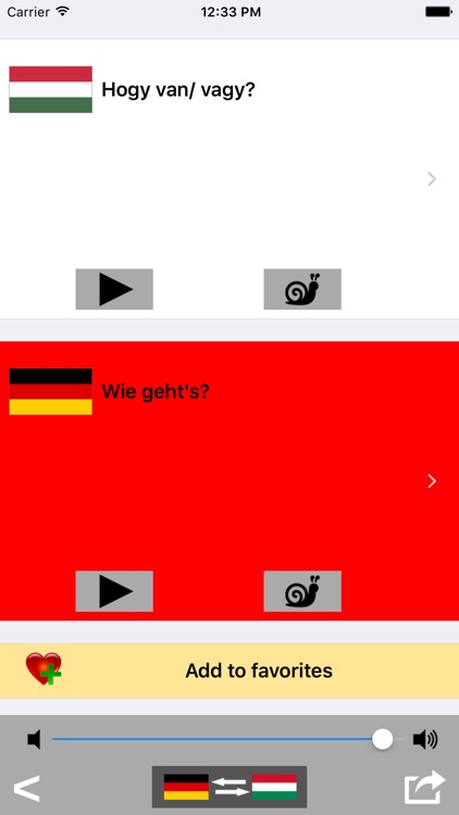 German / Hungarian Talking Phrasebook Translator Dictionary - Multiphrasebook screenshot-2