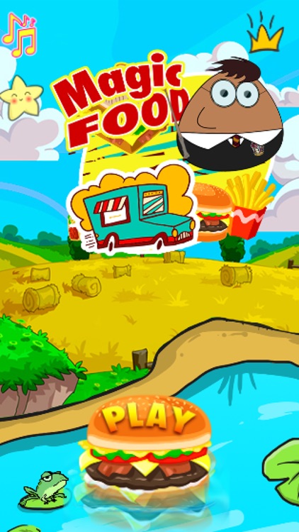 A magic food Happy jumping over food Pou edition parody