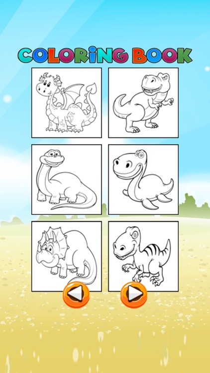 Dinosaurs Coloring Book - Dino Drawing Pages and Painting Educational Learning skill Games For Kid & Toddler