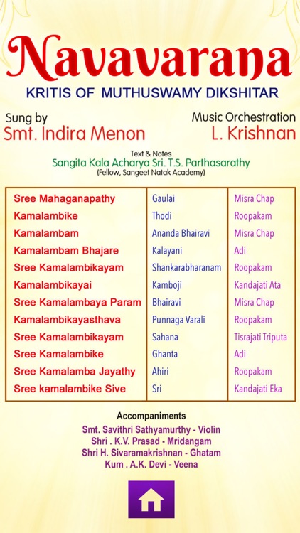 Kamalamba Navavarna Kritis