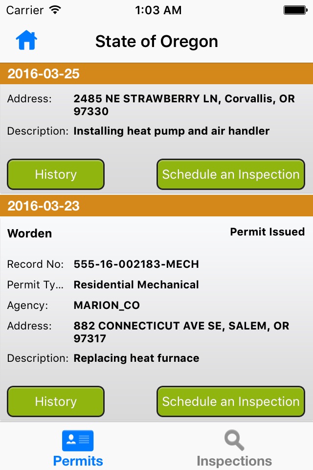 Oregon ePermitting App screenshot 2