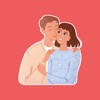 Couple Kiss Stickers