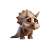 Sad Triceratops Stickers