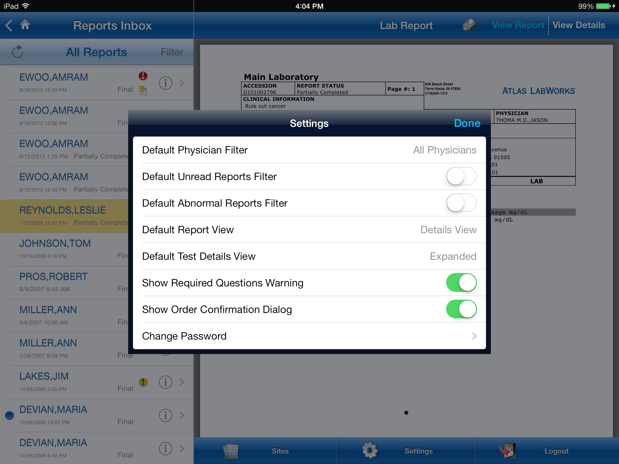 PCNM Mobile for iPad screenshot 2