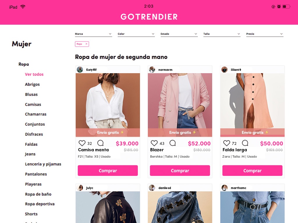 GoTrendier Vende y compra moda screenshot 3