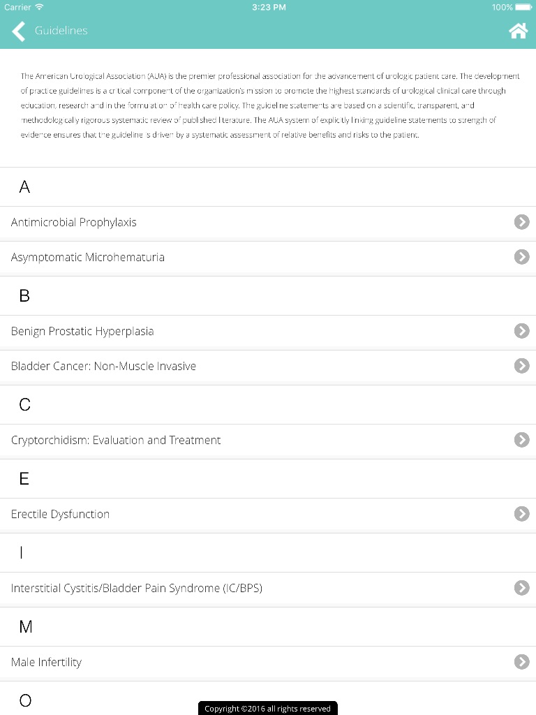 AUA Guidelines at a Glance screenshot 3