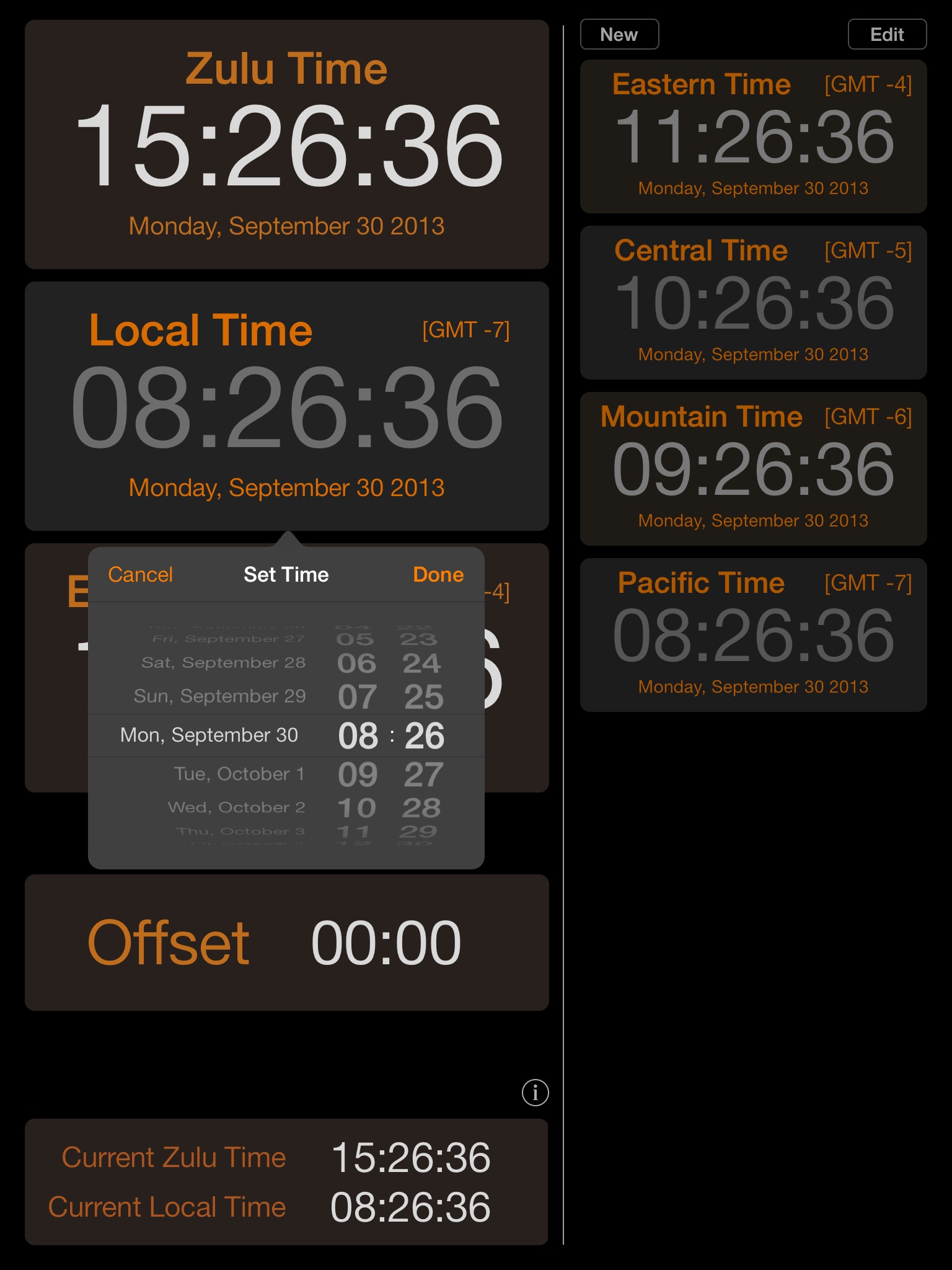 Zulu Time screenshot 2