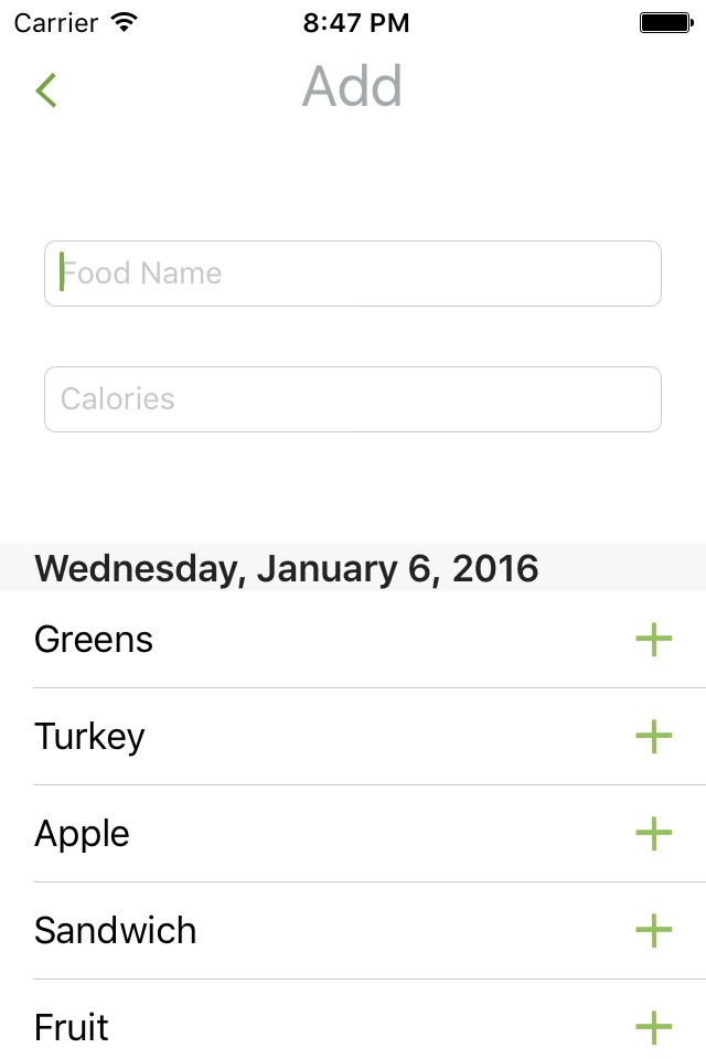 Calorie Log screenshot 2