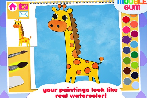 animal coloring book & Art Studio - painting app for children  - learn how to paint cute jungle animals screenshot 2