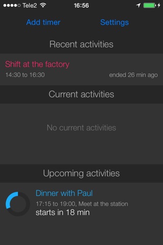 Timelines - Activity times screenshot 3