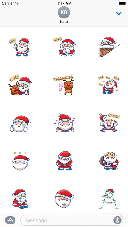 Animated Santa Claus Stickers