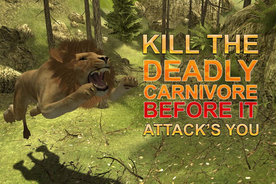 Wild Lion Hunter – Chase angry animals & shoot them in this shooting simulator game screenshot 2