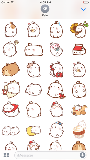 Molang Rabbit - Emoji - Emoticons - Stickers(圖2)-速報App