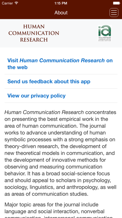 How to cancel & delete Human Communication Research from iphone & ipad 3