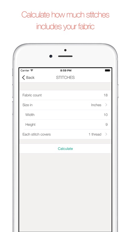 Calculator for Cross Stitch