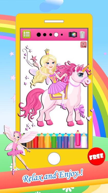 Pony And Princess Coloring Book Paint & Draw Games screenshot-3