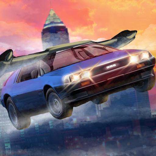 Flying Sport Car Simulator 3D - Fly a futuristic super car! icon