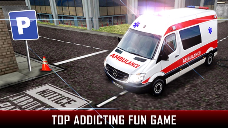 Ambulance Driving Test Emergency Parking - City Hospital First Aid Vehicle Simulator