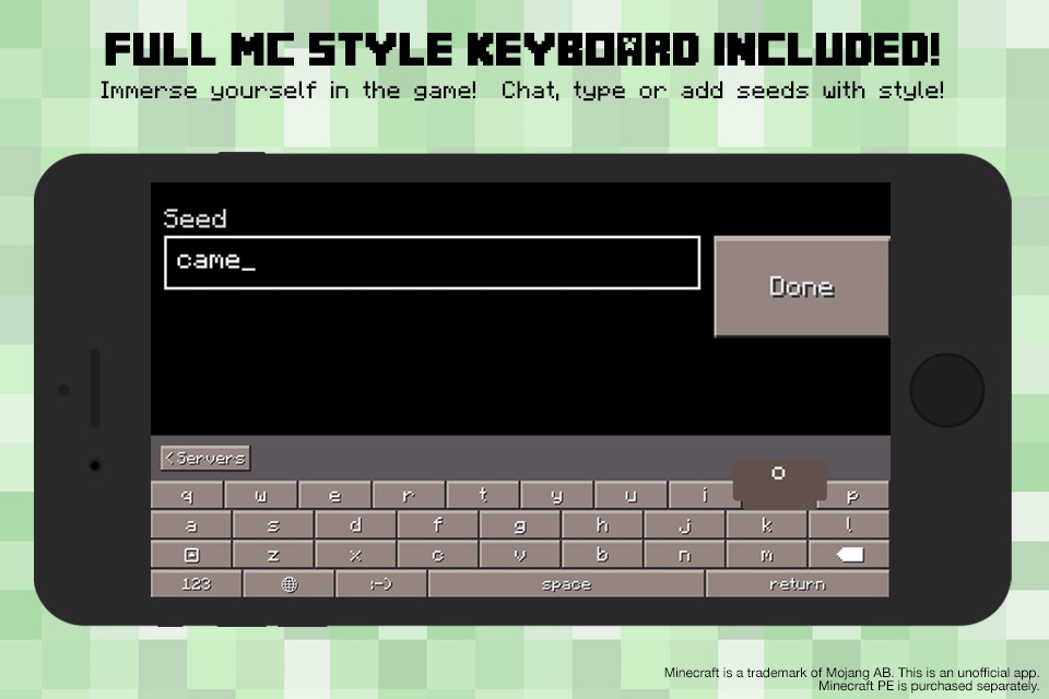 PE Servers - Custom Keyboard for Minecraft Pocket Edition screenshot 3