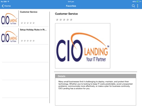 CIO Landing . screenshot 3