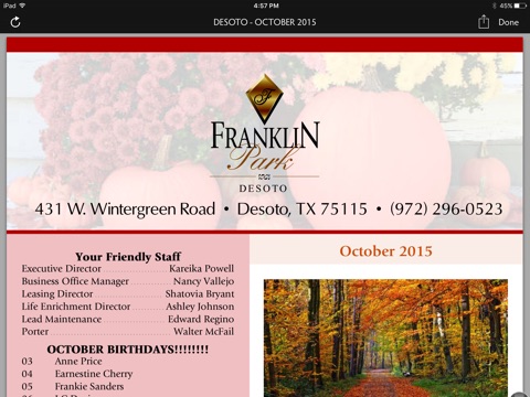 Franklin Park Desoto Senior Living screenshot 3