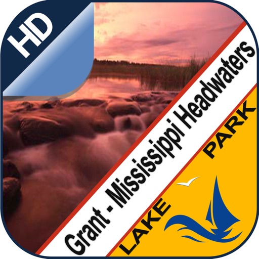 Grant Lake and Mississippi Headwaters offline GPS chart for lake and park trails icon