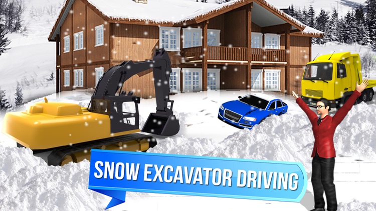 Snow Rescue Excavator 3D - City Crane Driver