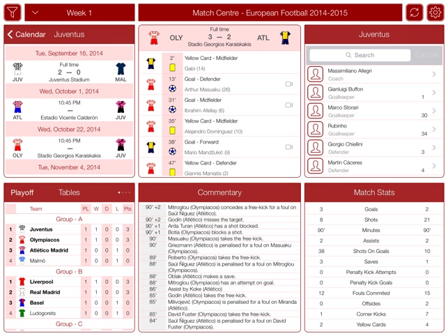 European Football 2014-2015 - Match Centre(圖2)-速報App