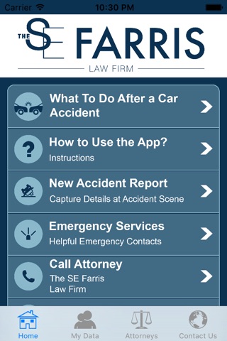 The S.E. Farris Law Firm Appcident App screenshot 2
