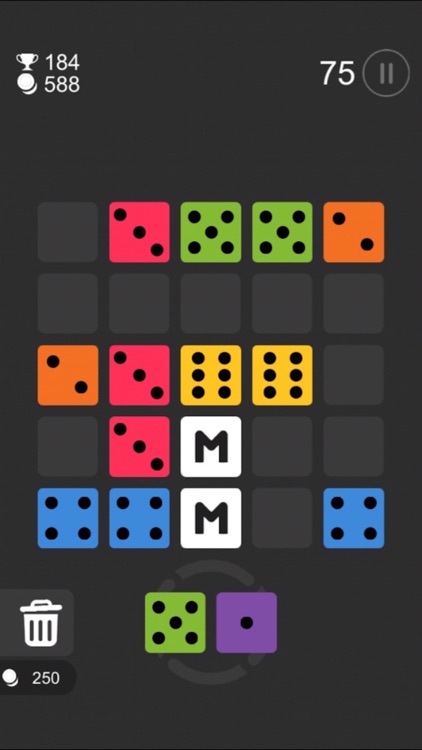 Dice Matrix 100/100 - a Blocks Grid Fit Puzzle Cool World!