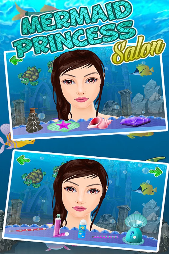 Little Underwater Mermaid Ocean Queen Spa Makeup Dress up & Makeover Beauty Salon screenshot 4