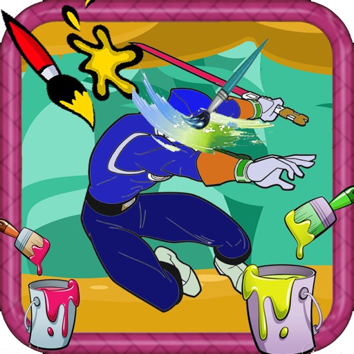 Color For Kids Game Power Rangers Version iOS App