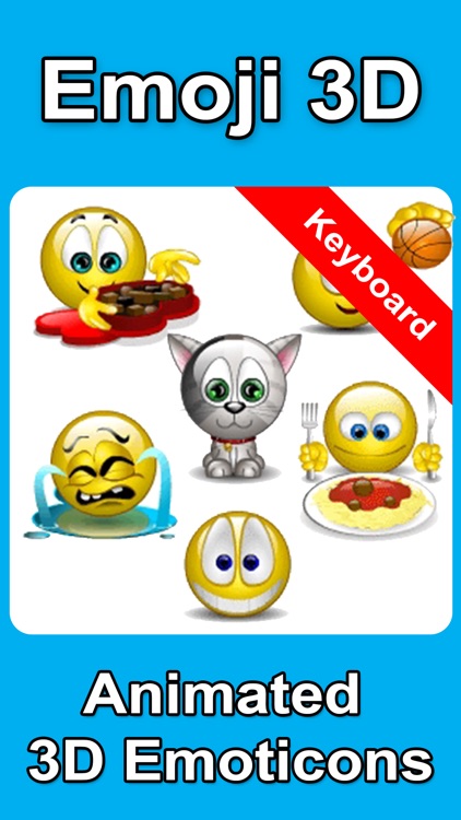 Animated Emojis - Emoji 3D Keyboard - New Emoticon Sticker PRO screenshot-0