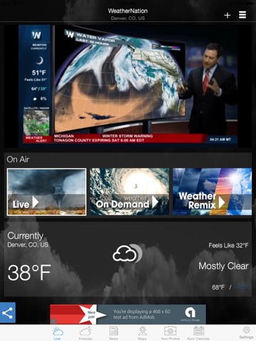 WeatherNation Free "for iPad" screenshot 3