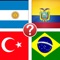 World Banner Trivia - Sovereign Nation Flags from Countries around the Globe