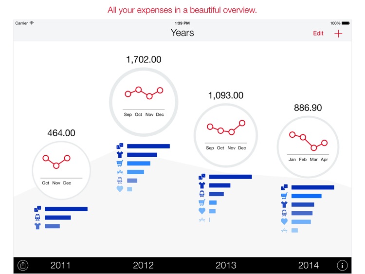 Next for iPad - Expenses screenshot-0