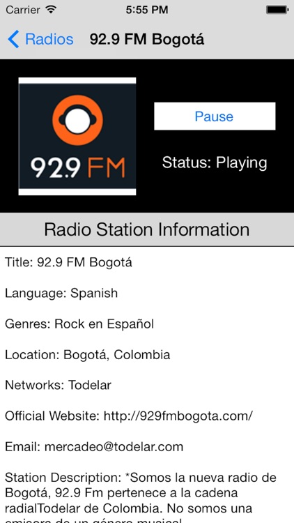 Colombia Radio Live Player (Bogotá / español) screenshot-4