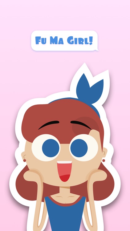 Fu Mo Girl stickers for iMessage