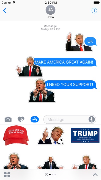 TRUMP STICKERS for imessage-45th president of USA