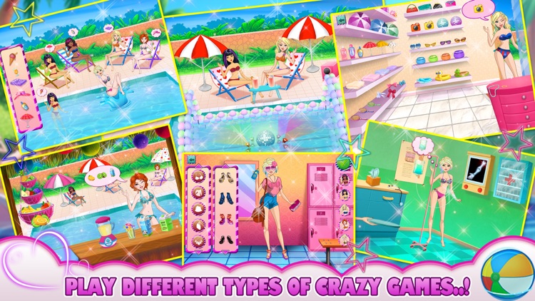 Amazing Princess Pool Party : Girls Crazy Party