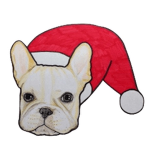 French Bulldog Christmas Stickers icon