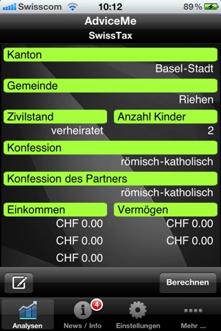 SwissTax screenshot 2