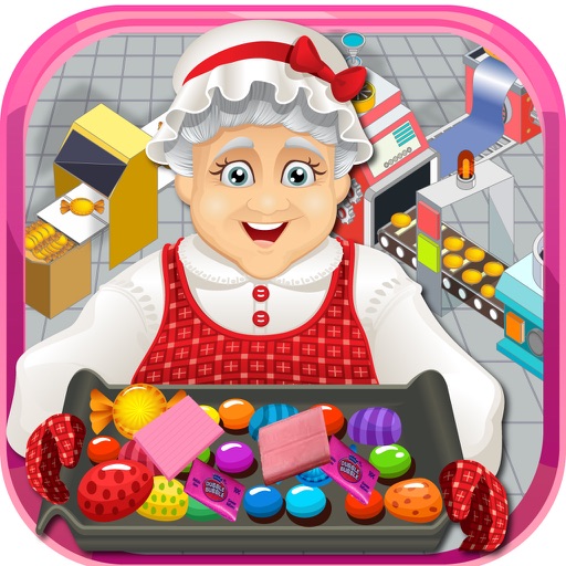 Granny's Candy & Bubble Gum Factory Simulator - Learn how to make sweet candies & sticky gum in sweets factory Icon