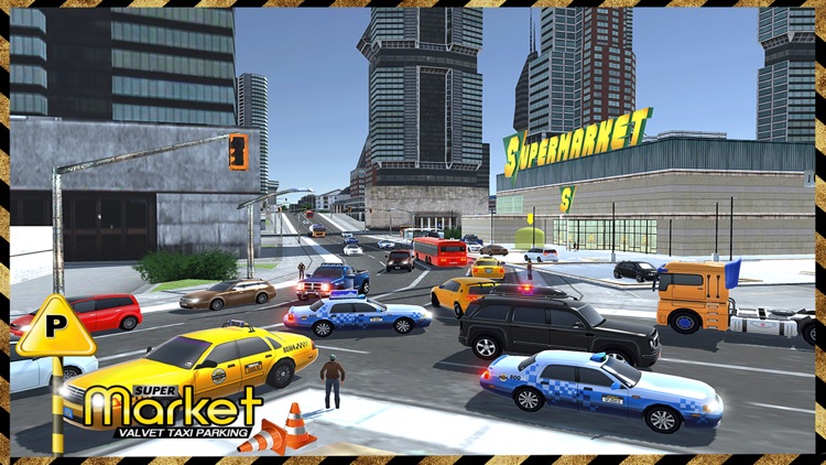 Taxi Driver 3D Simulator - Supermarket Parking
